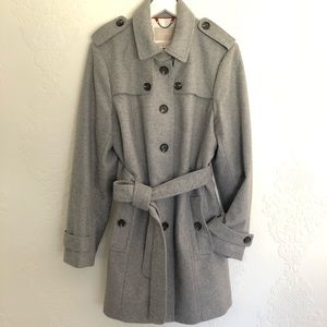 Banana Republic Grey Wool Belted Winter Coat. XL.